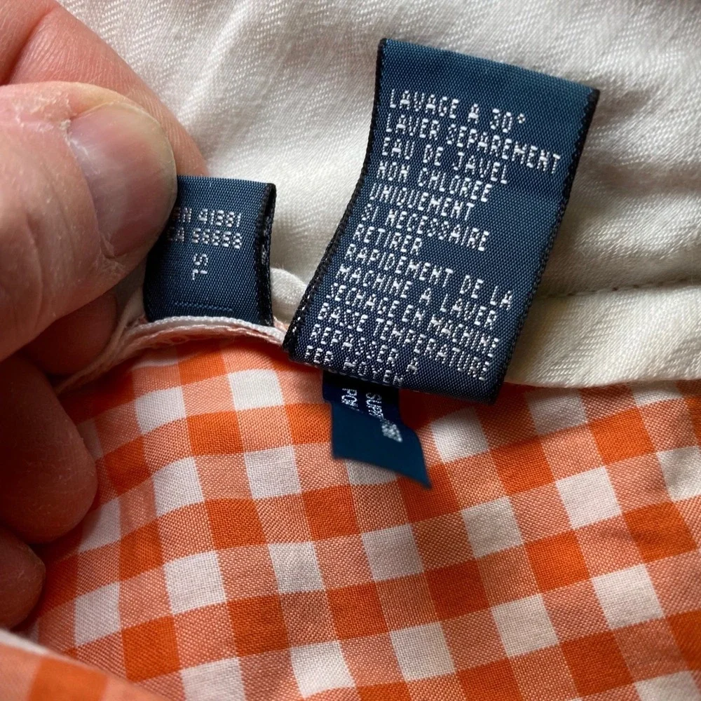 Polo Ralph Lauren Suffield Short Orange Gingham Plaid Shorts Mens‎ 33 Cotton